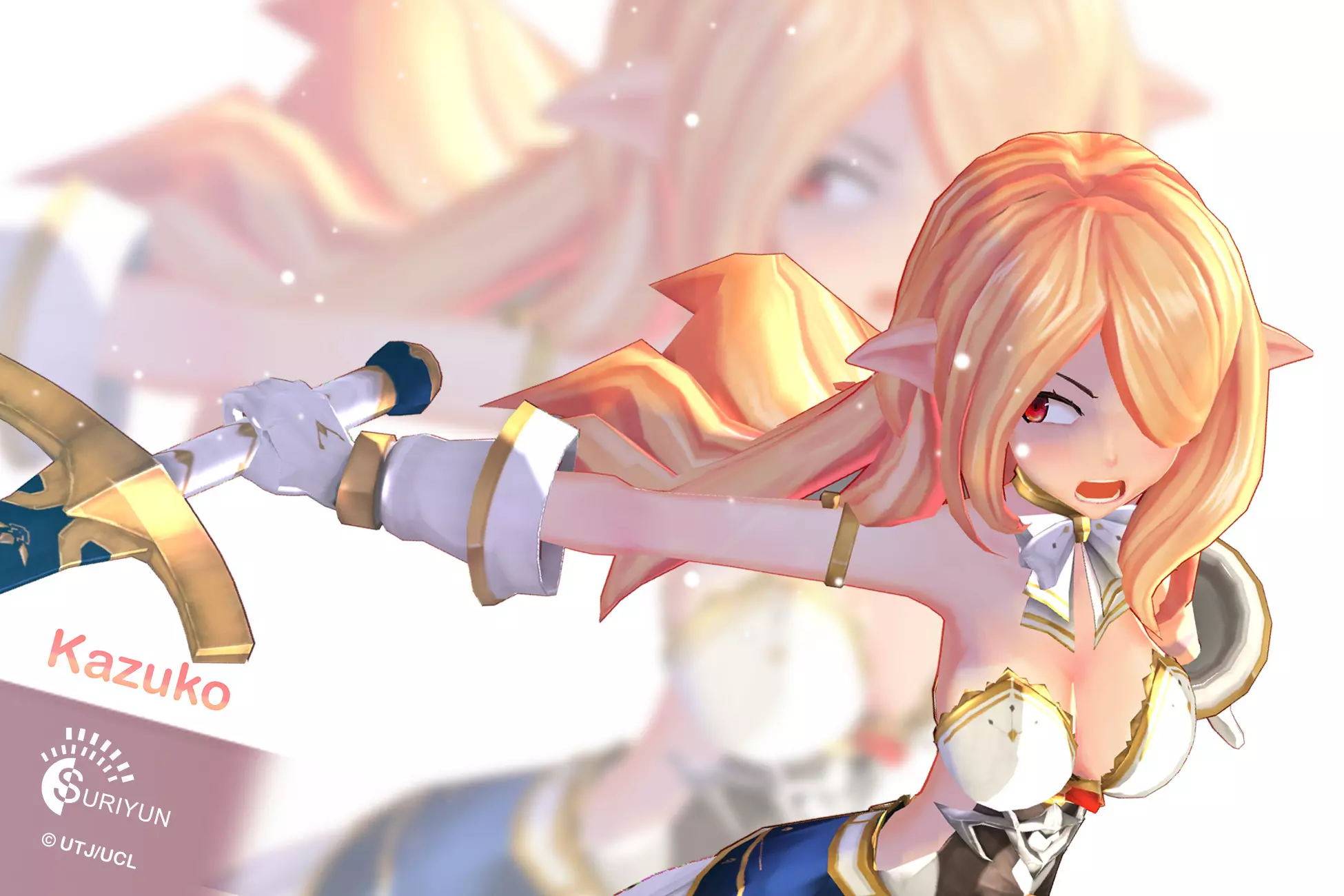 Unity Kazuko 日系卡通动漫精灵泳装美少女人物动画模型素材 U3D