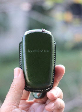 hjkl适用林肯新款冒险家飞行家员钥匙包手工立体真皮钥匙套