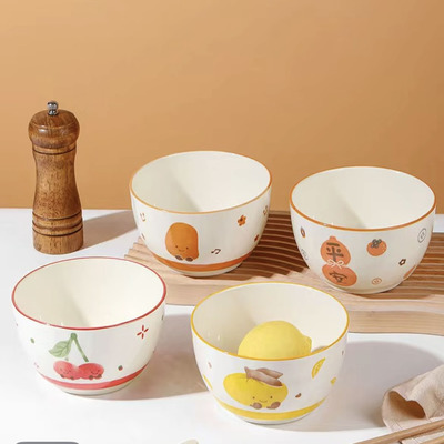 卡通水果碗5.3英寸高温陶瓷