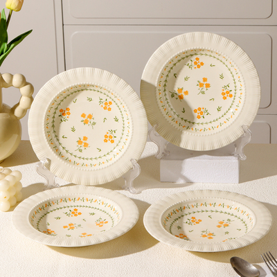 春日来信8.6英寸高颜值花边盘