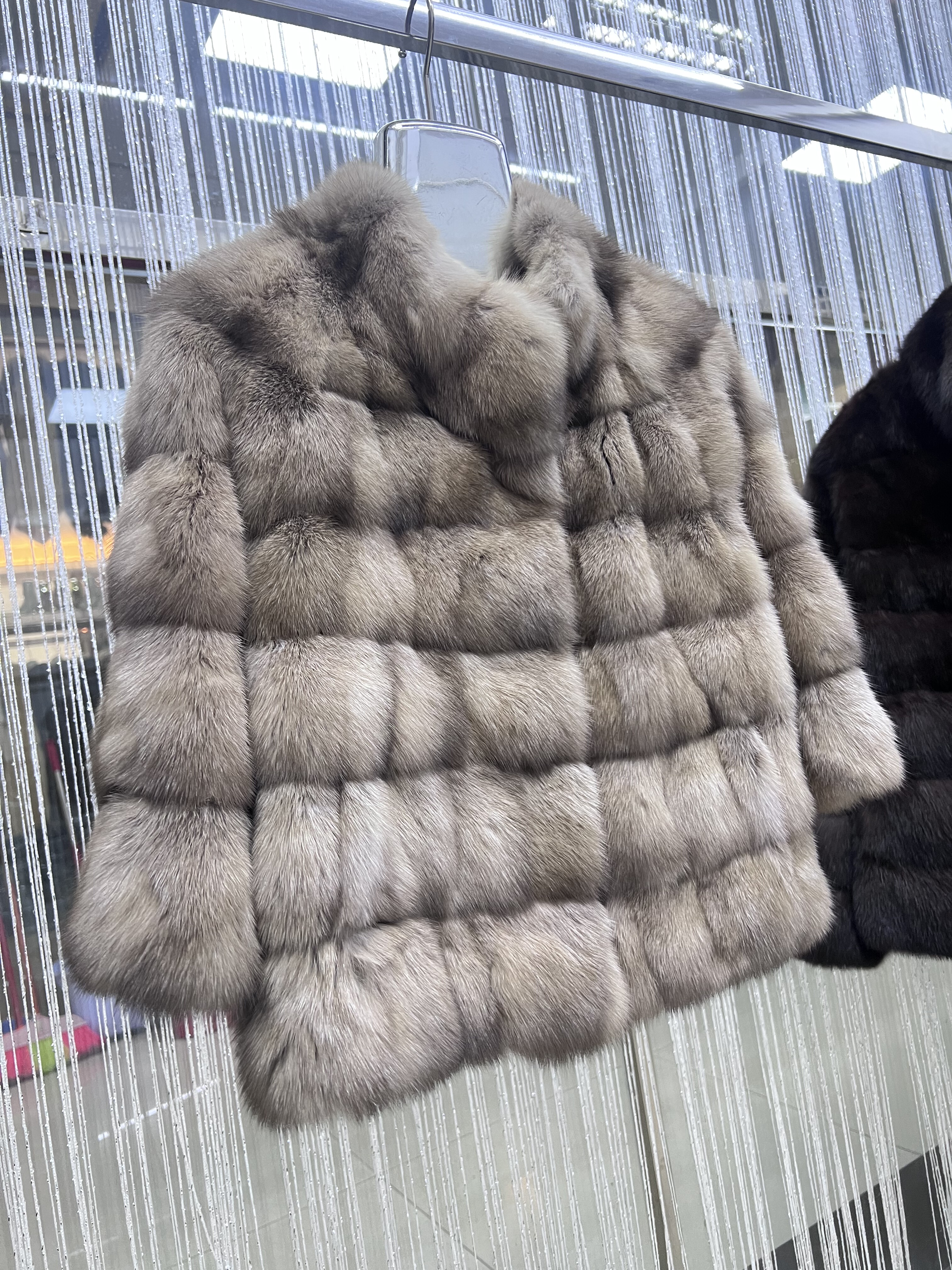 定制款小个子版进口俄罗斯紫貂小立领横排短款皮草外套时尚年轻