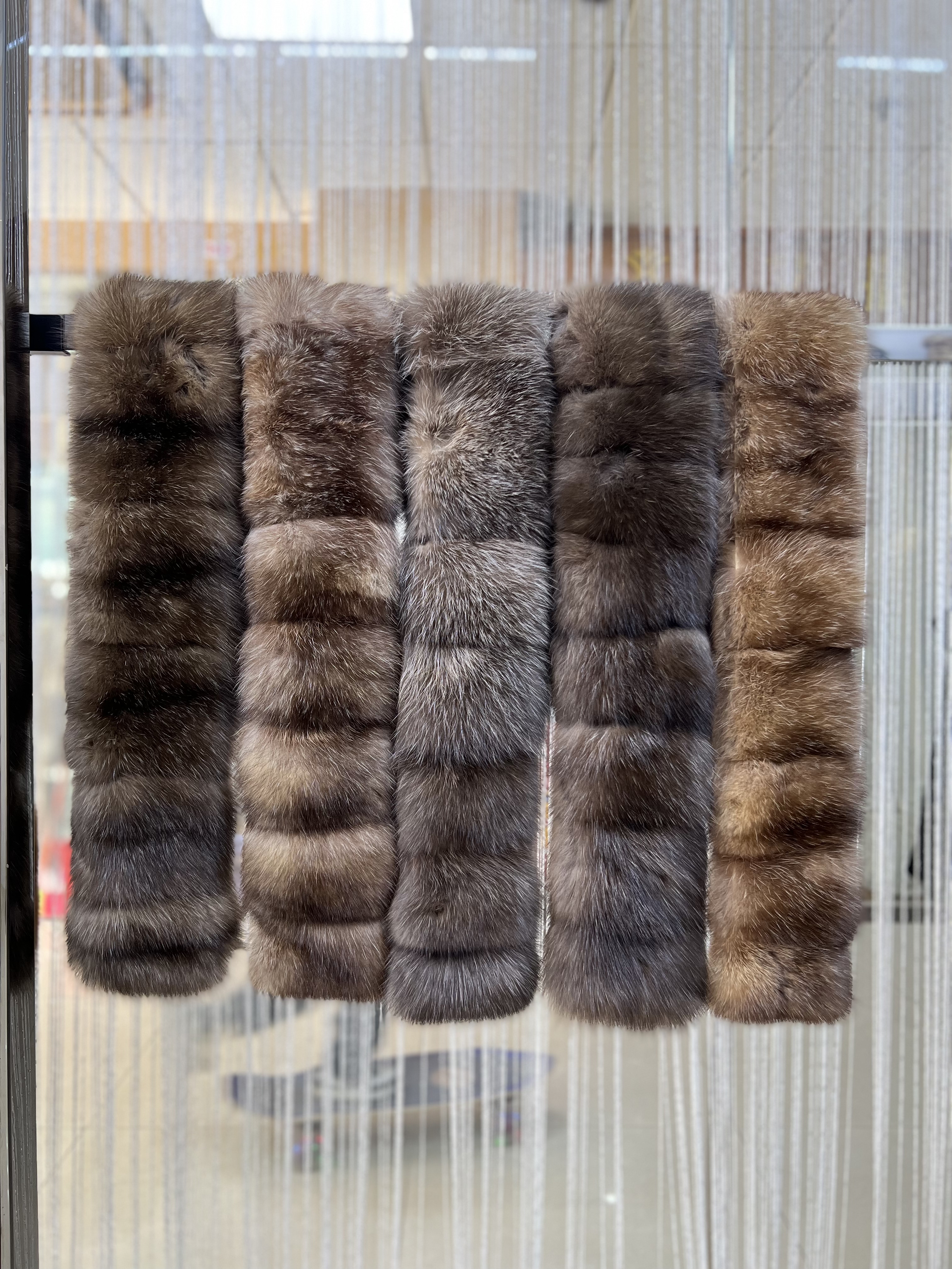 少量俄罗斯紫貂围巾 满天星紫貂皮草披肩围山围脖