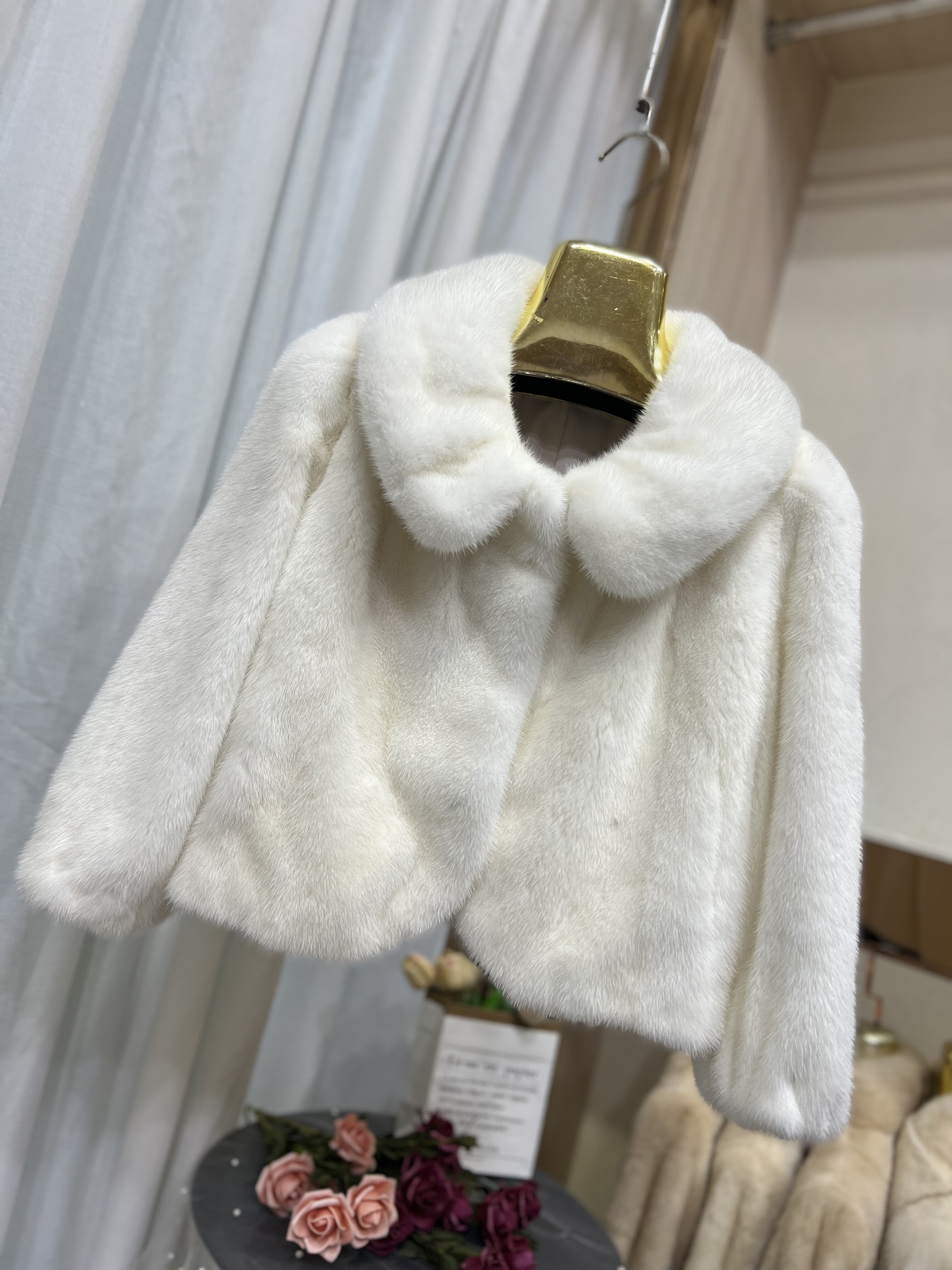小个子水貂皮草外套貂皮大衣皮毛一体贵妇气质保暖毛毛外套女冬