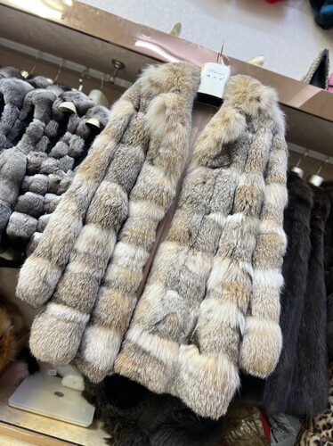 时装走秀款 奢华Lynx 猫皮草外套女中长款西装领裘皮大衣