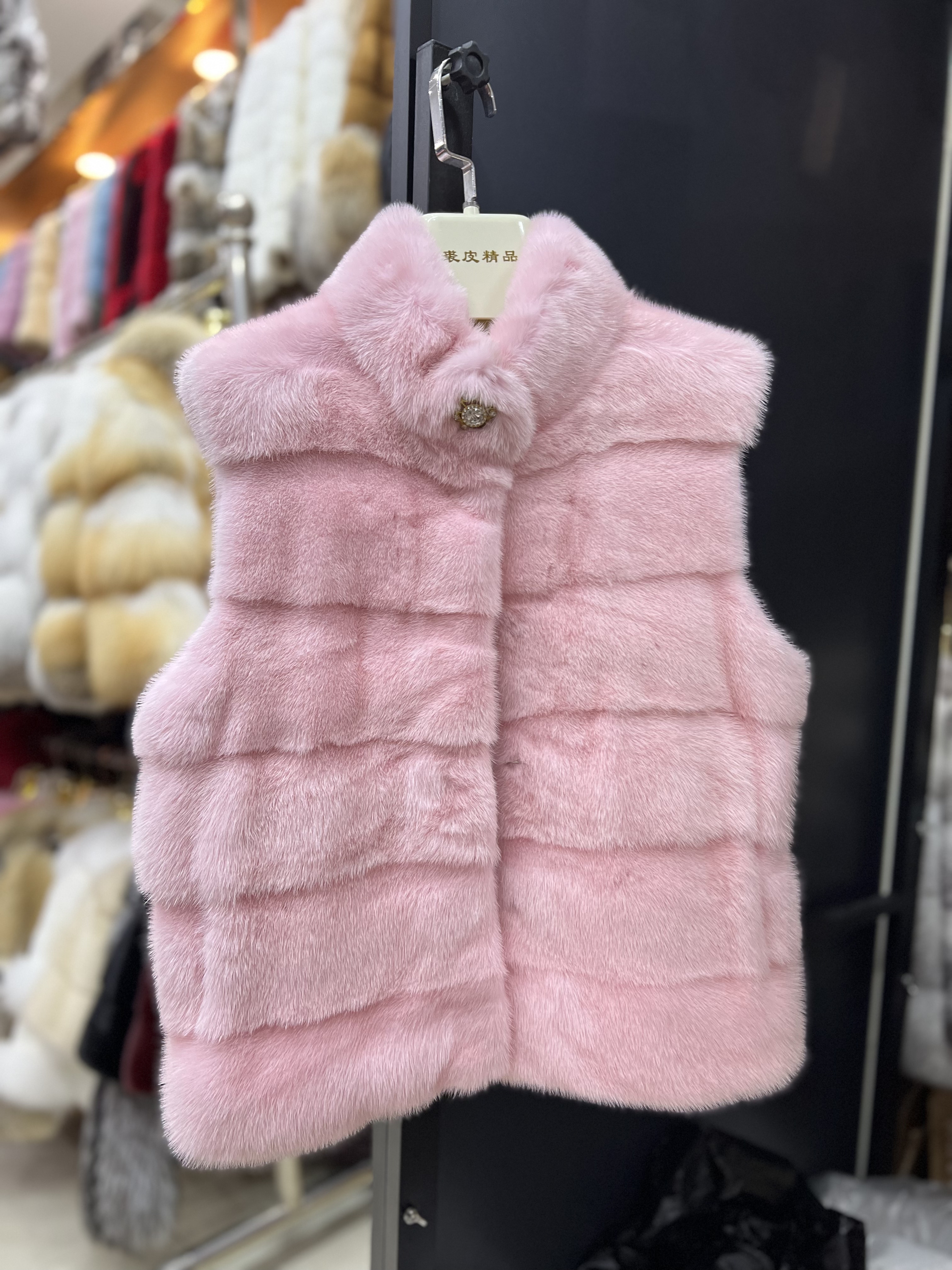 貂皮马甲女2025新款秋冬进口水貂毛整貂母貂皮草背心时尚年轻短款