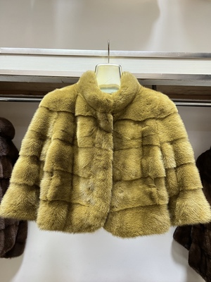 水貂整貂皮草女年轻款小立领外套小个子貂皮大衣女短款