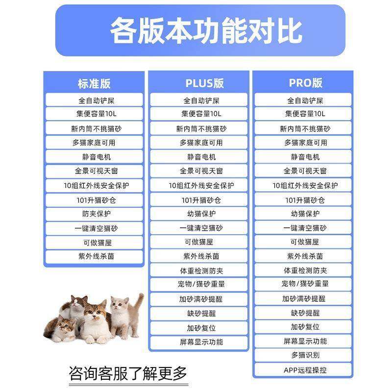 智能猫砂盆大空间全自动清理红外线保护紫外线AP联网防夹静音