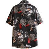 夏季大码短袖衬衣休闲外套印花风青年衬衫风/P27，男装T恤，电商A012