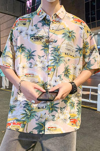 夏新款男大码宽松短袖T恤百搭印花体恤打底衫/7102p35图片