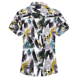 2021宽松休闲大码印花中国风男春夏短袖衬衫QT5030/D7097p30，男装衬衫，电商A012