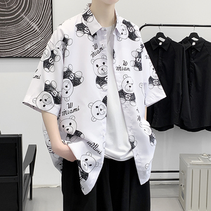 夏新款男大码打底衫宽松短袖T恤百搭印花体恤/7103p35，男装T恤，电商A012