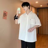 夏季新款ins男大码宽松短袖T恤百搭印花体恤打底衫/7080P22，男装T恤，电商A012