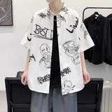 夏新款男大码打底衫宽松短袖T恤百搭印花体恤/7110p35，男装T恤，电商A012