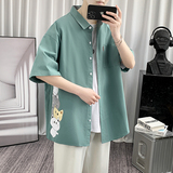 夏新款男大码打底衫宽松短袖T恤百搭印花体恤/7215p30，男装T恤，电商A012