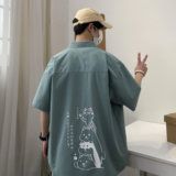 图案已注册2风大码青年打底衫宽松短袖印花T恤/7082，男装T恤，电商A012