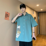 夏新款男大码打底衫宽松短袖T恤百搭印花体恤/7215p30，男装T恤，电商A012