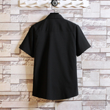 大码印花风衬衫男春夏新款短袖衬衫QT5030/7026p45，男装T恤，电商A012