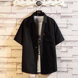 夏新款ins男大码宽松短袖T恤百搭印花体恤打底衫/7080P22，男装T恤，电商A012