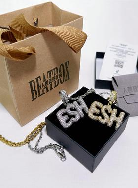 beatbox项链ESH钻石吊牌 大神madtwinz同款张泽gene