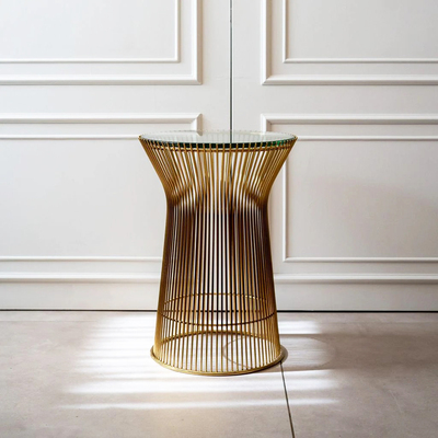 Platner Coffee Table普拉特纳边几电镀金属钛金钢化玻璃轻奢豪华