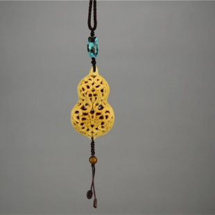 竹雕《宝相花葫芦香囊》随身 香薰 沉香香囊 合香 香丸香囊 项饰