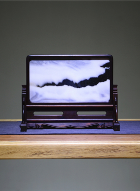 【孤品】咫尺千里《大理石台屏》一 砚屏 插屏 观赏石 文房石