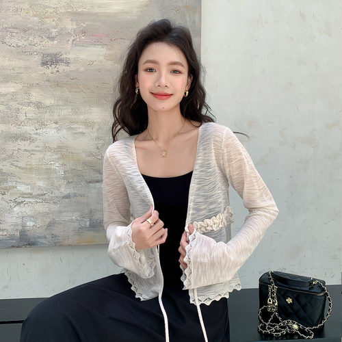 高级感配裙子的开衫配吊带
