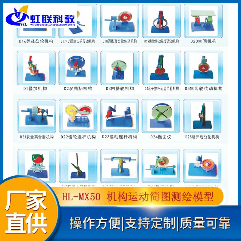 HL-MX50机构运动简图测绘模型实训设备教学（50件）