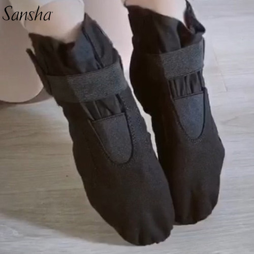 三沙Sansha高帮魔术扣爵士舞蹈鞋