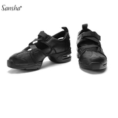 女真皮透气凉鞋 夏季 体操跳操鞋 Sansha三沙现代广场舞鞋 牛皮跳舞鞋