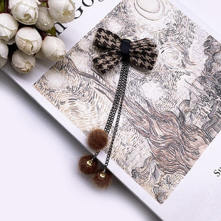 25年新款咖色中世纪复古风格窗帘装饰双别针饰品窗饰点缀手工制品