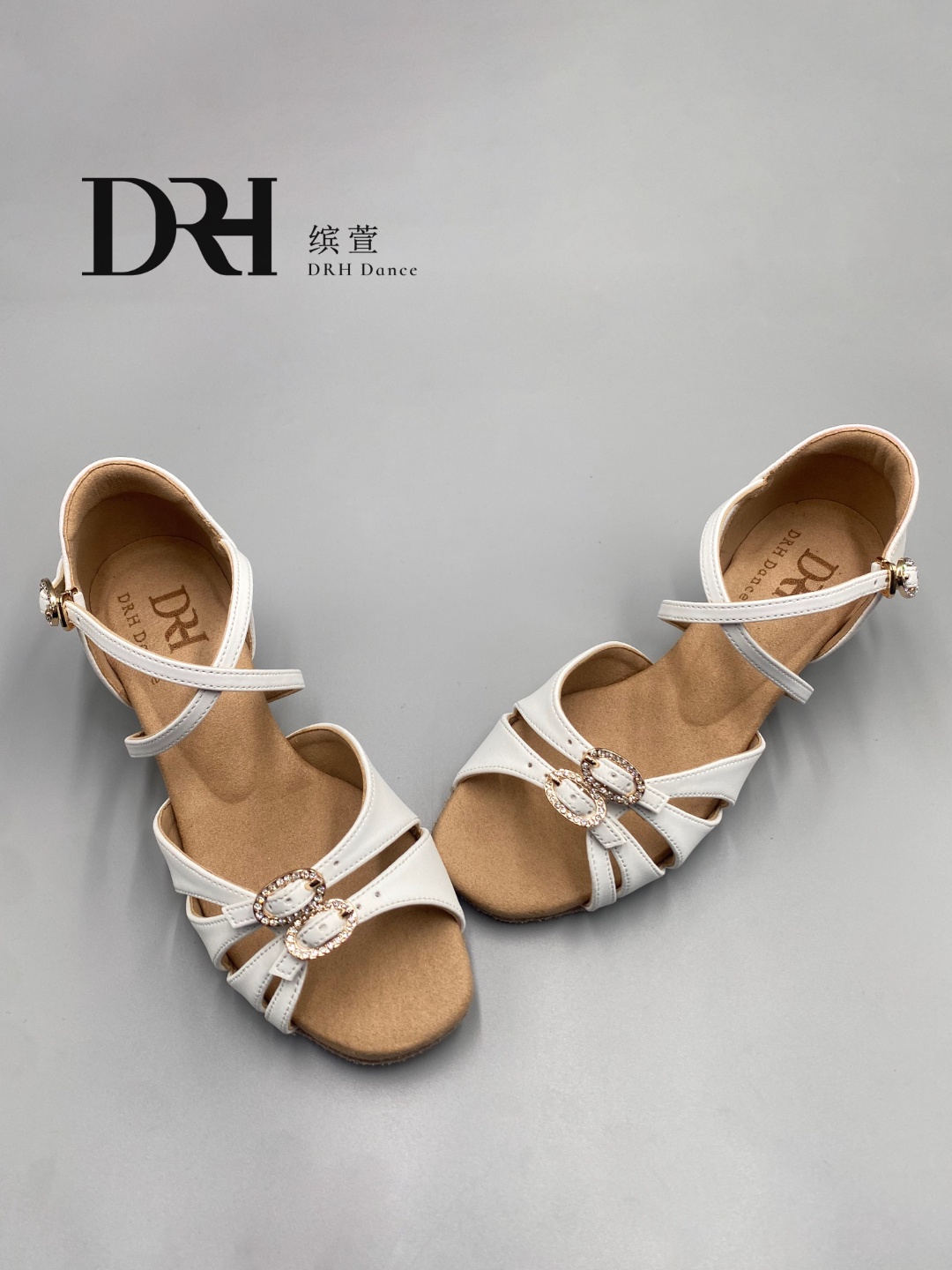 Drhdance女童拉丁鞋双扣拉丁舞鞋