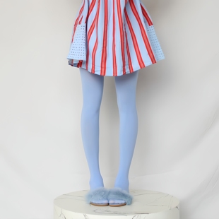 打底袜美腿丝袜马卡龙色 薄款 唯美小清新蓝色连裤 袜治愈浅蓝色春季