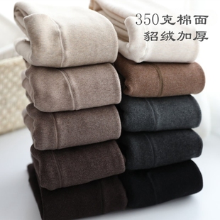 冬季 袜 加绒加厚350克金棉平纹基础百搭貂绒保暖微压显瘦打底连裤