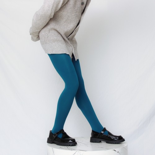 春秋藏蓝色孔雀蓝色打底袜连裤袜