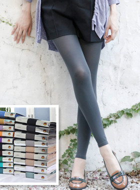 德国PB80D九分打底裤袜 春秋糖果彩色高弹力哑光天鹅绒丝袜连裤袜