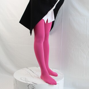玫红色连裤 袜80D高弹锦纶哑光天鹅绒打底袜火龙果粉红色彩色丝袜