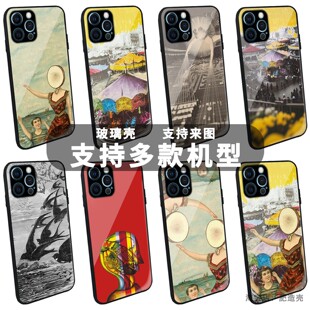 Neutral Milk Hotel摇滚玻璃手机壳适用于苹果安卓另类音乐乐队航越大海的飞机创意小众中性牛奶饭店个性专辑