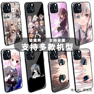 樱之刻玻璃手机壳适用于苹果安卓日系二次元动漫夏目蓝御樱禀本间心铃鸟谷真琴卡通少女日式小众周边樱之诗响