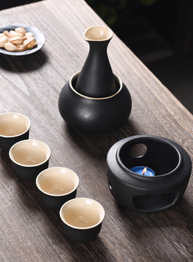 温酒器烛台加热家用陶瓷酒具套装黄白酒烫酒壶分酒器煮酒壶温酒壶