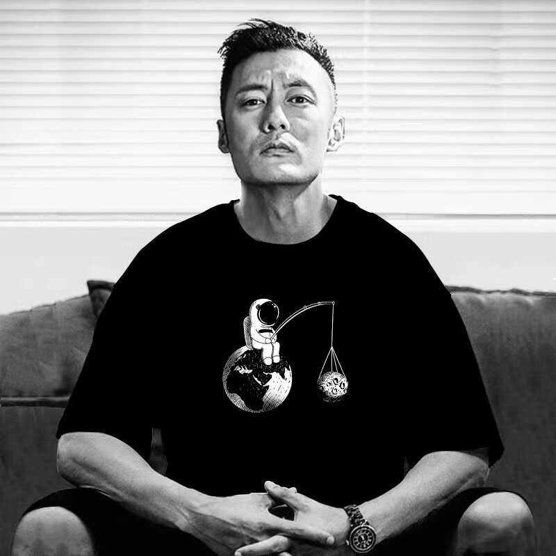 popaape欧美潮牌宇航员短袖T恤