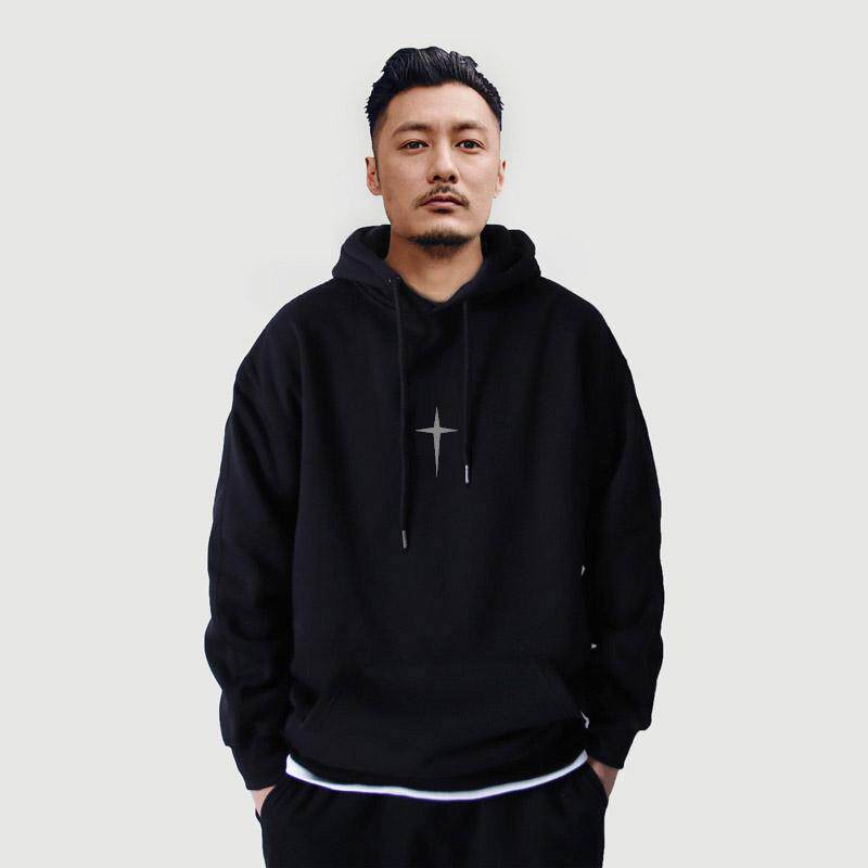 男士加绒加厚宽松卫衣