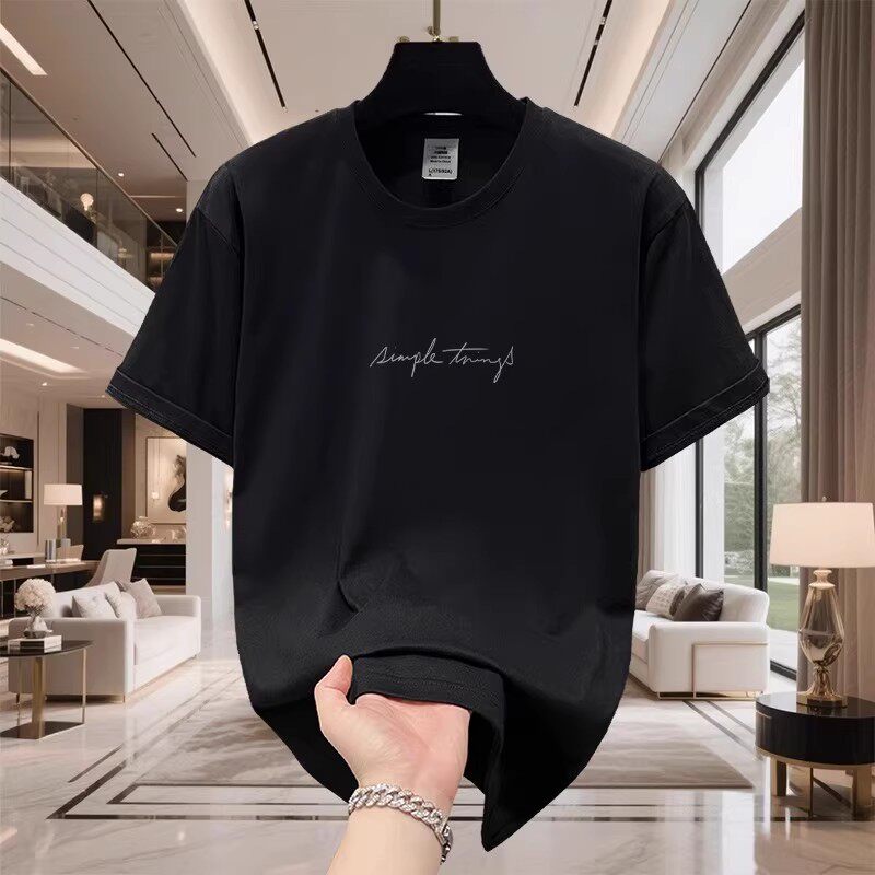香港正品潮牌夏季简约英文痞帅半袖男女纯棉重磅宽松圆领短袖T恤