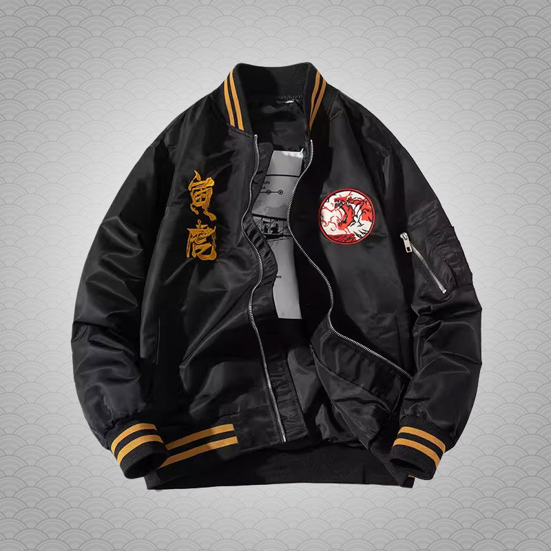 popaape可拆卸帽秋冬夹克棒球服