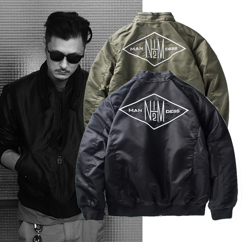 香港刺绣棉衣夹克外套余文乐同款