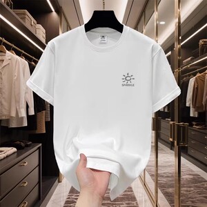 香港正品潮牌夏季简约小太阳痞帅半袖男纯棉重磅宽松圆领短袖T恤