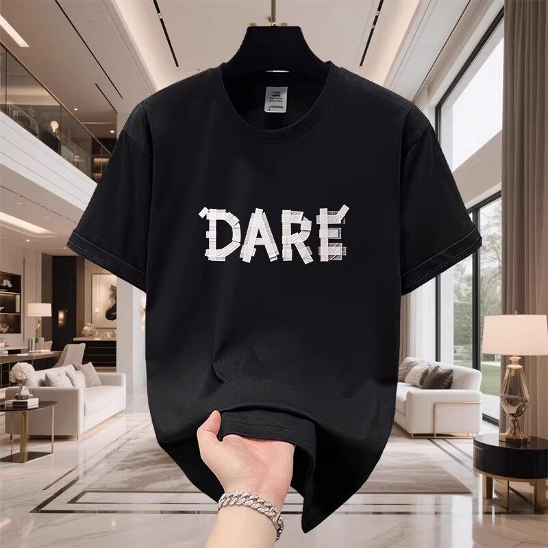 香港正品潮牌夏季重叠英文痞帅半袖男女纯棉重磅宽松圆领短袖T恤