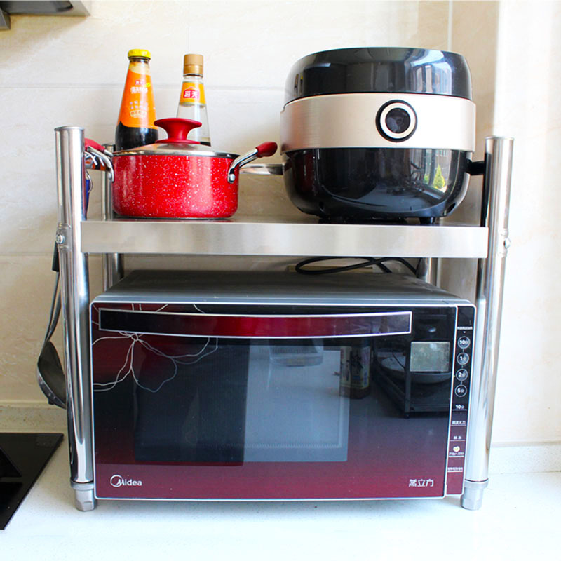 厨房置物架台面落地1层带护栏