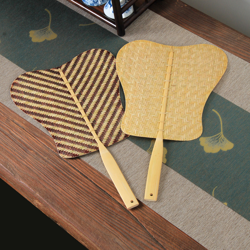 手工竹编芭蕉扇竹青篾打磨编织制作圆扇团扇舞蹈扇夏日纳凉艺术扇