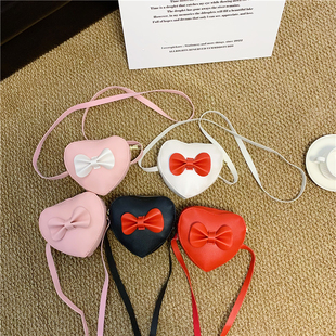 儿童包包2024新款 可爱卡通女童宝宝爱心斜挎包公主单肩零钱包 夏季